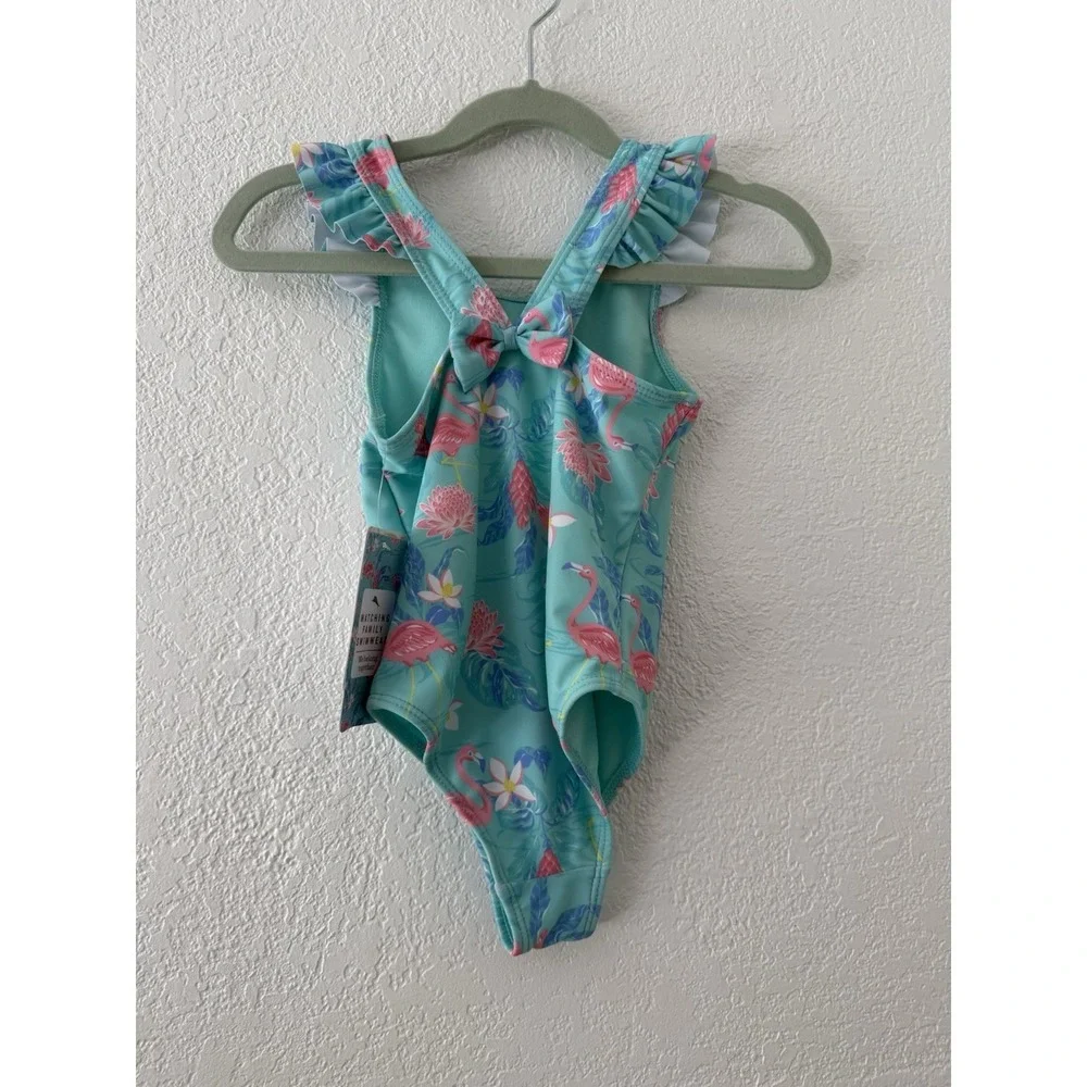 Tommy Bahama girls swimming suit flamingo floral Size 3